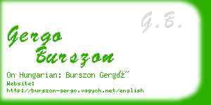 gergo burszon business card